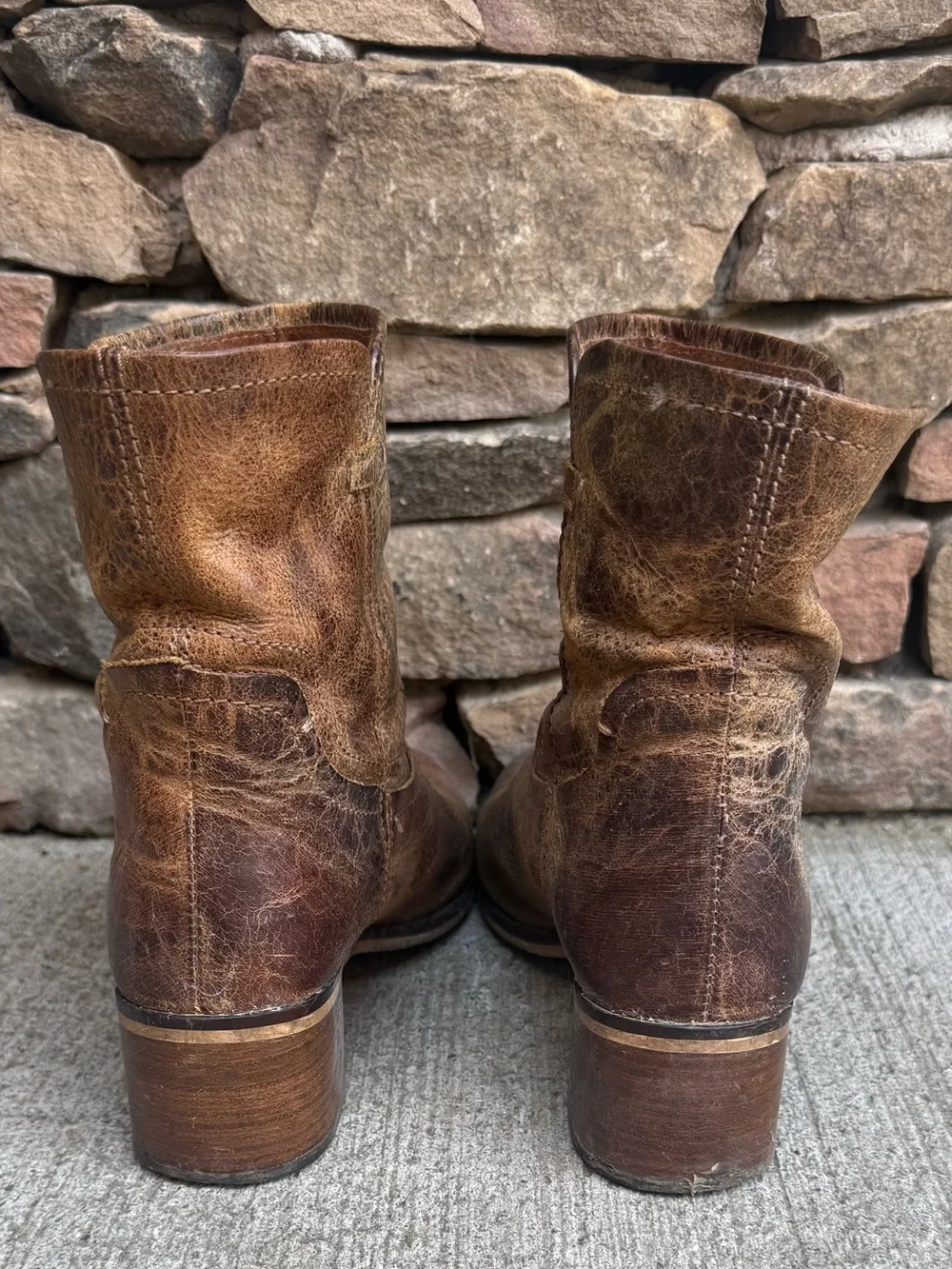 Diba True Women's Rustic Brown Leather Ankle Booties